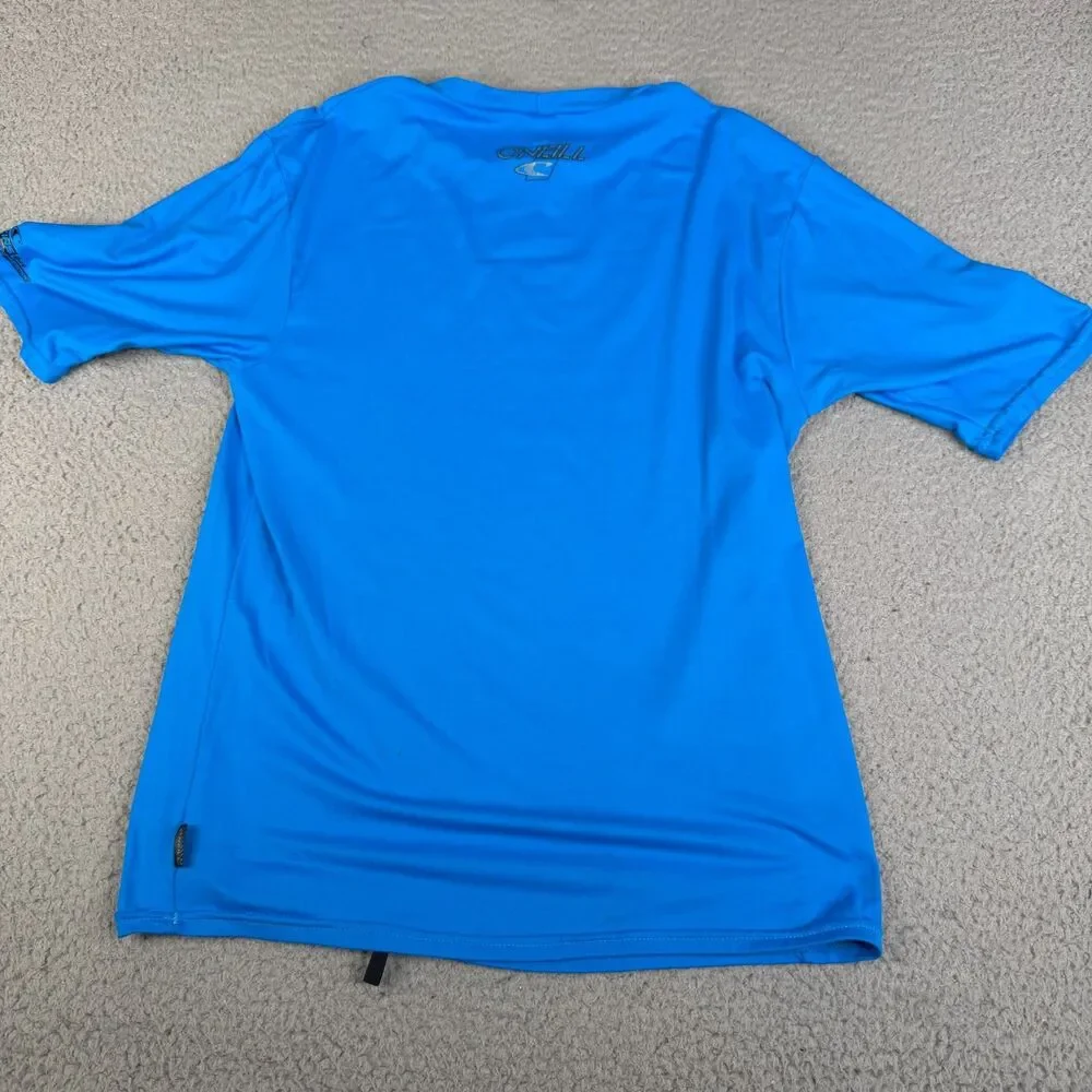 O'NEILL Rash Guard Mens Small Blue Skins 6oz UV 50+ Protection Surf Swim Shirt